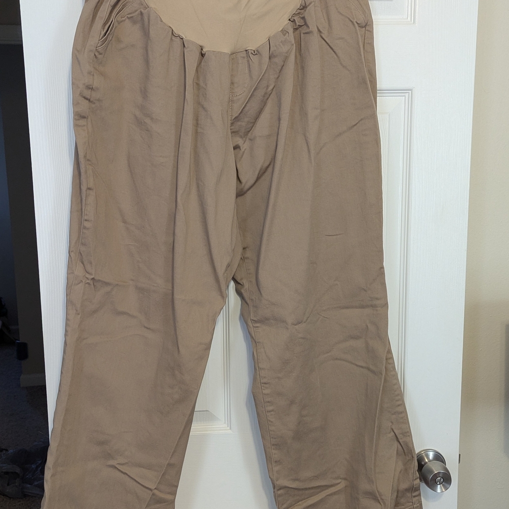 Motherhood Tan Boot Cut Maternity Pants